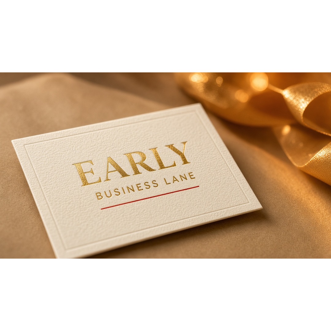 EARLY BUSINESS LANE with Q4 gold ribbon.